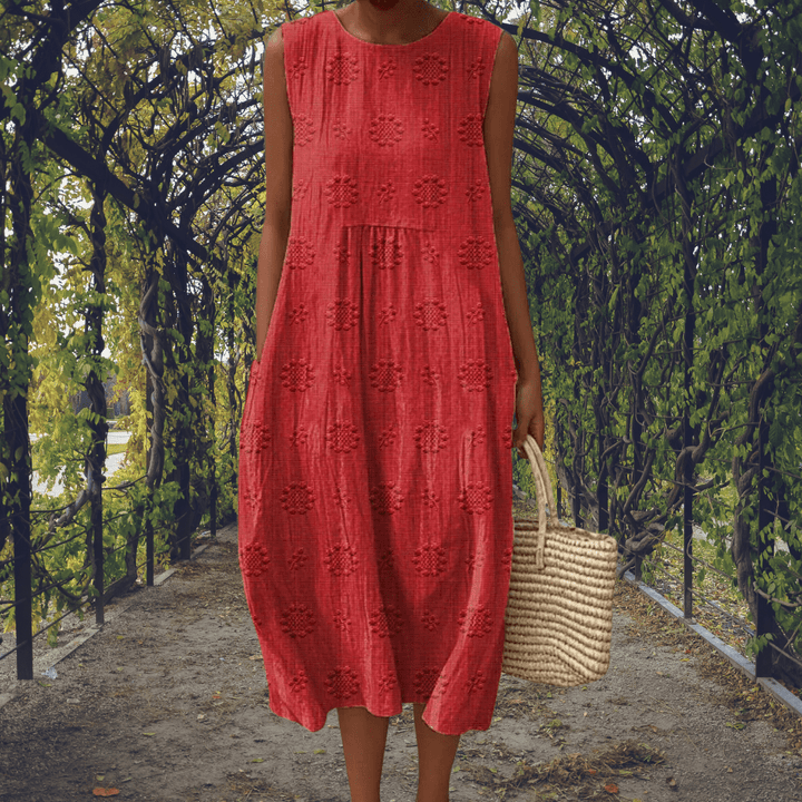 Aikaterini – Elegant sleeveless dress with pockets