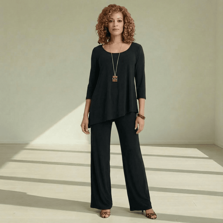 Alma Knit Top & Flared Pants Set