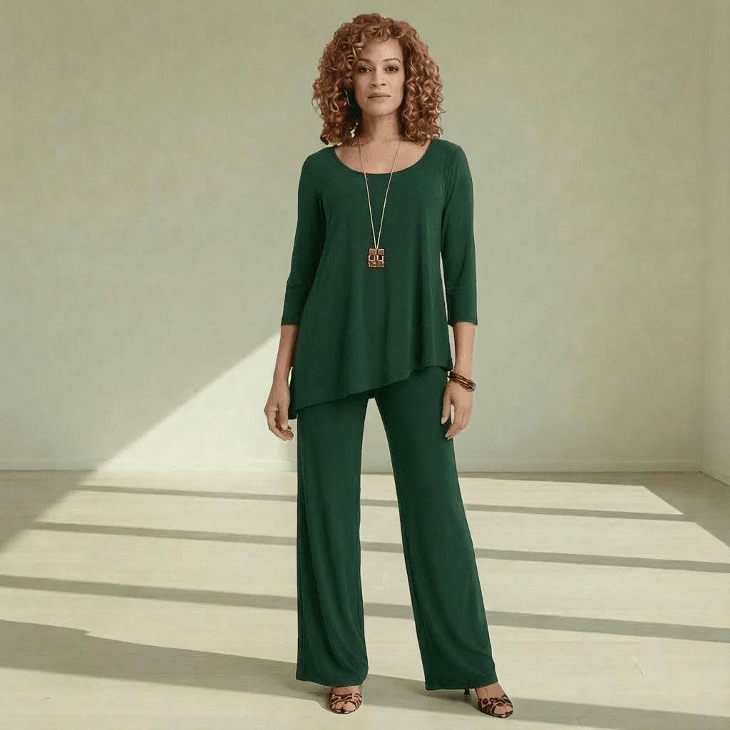 Alma Knit Top & Flared Pants Set