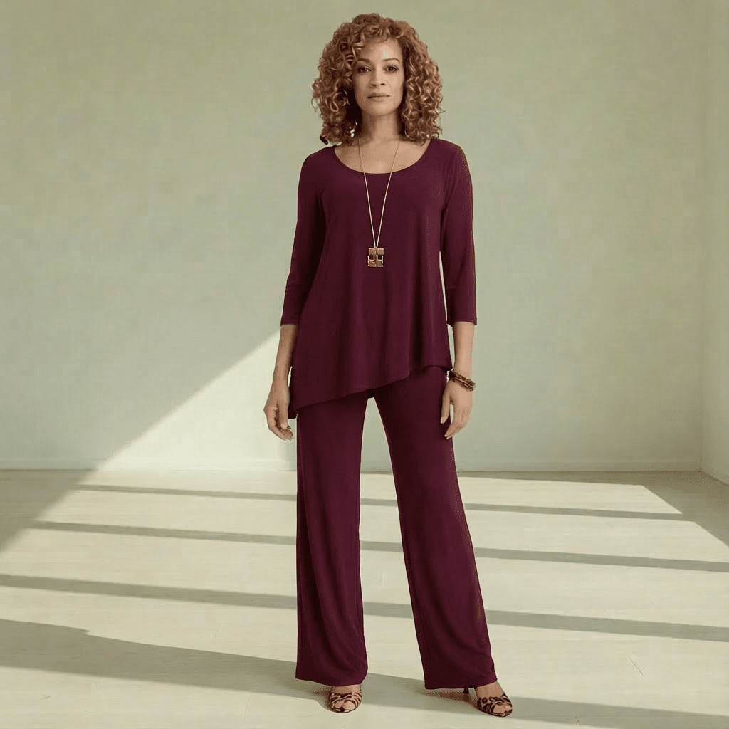 Alma Knit Top & Flared Pants Set