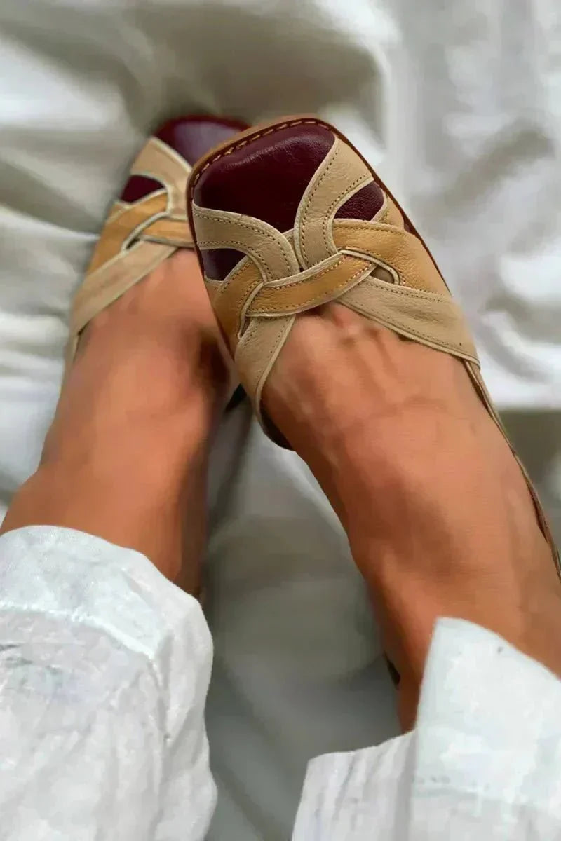 Amara | Tri-Color Slip-On Flats