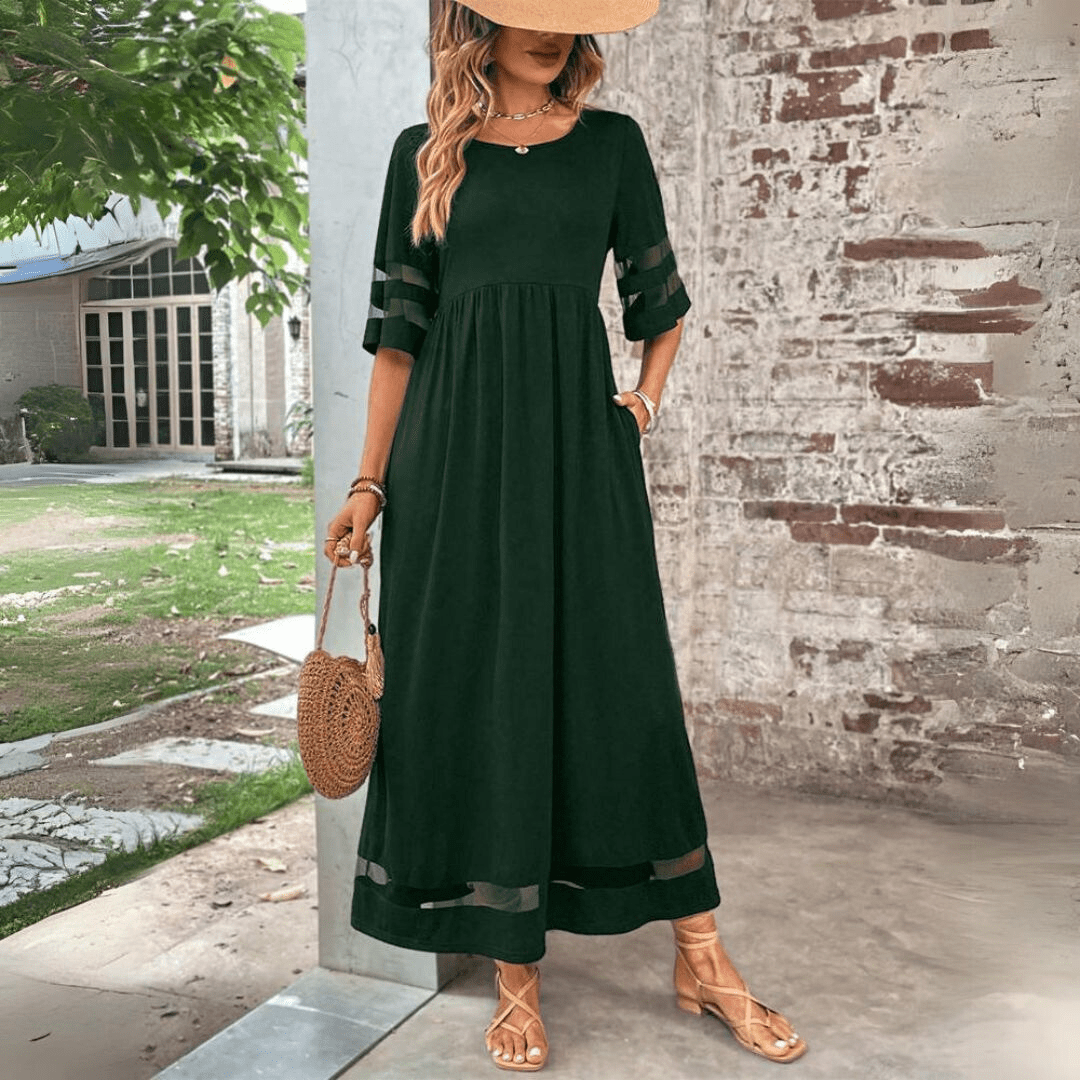 Aubrey™ – Flattering Tummy-Smoothing Midi Dress