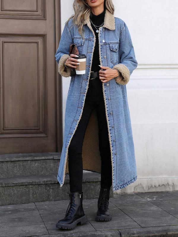 Ava | longline denim trench