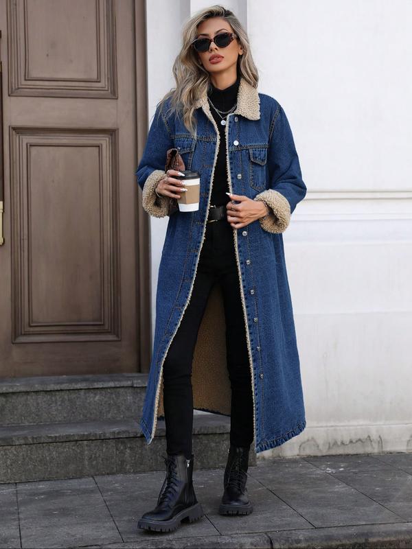 Ava | longline denim trench