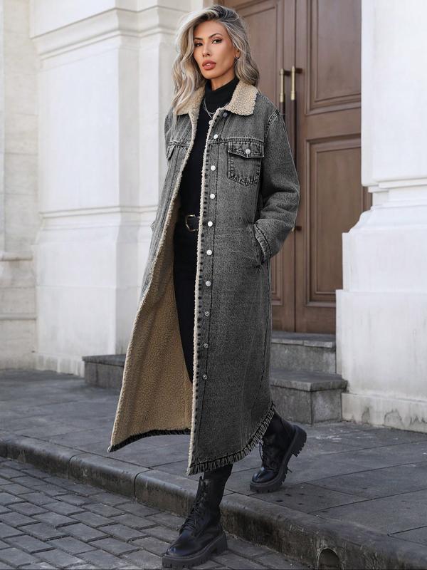 Ava | longline denim trench