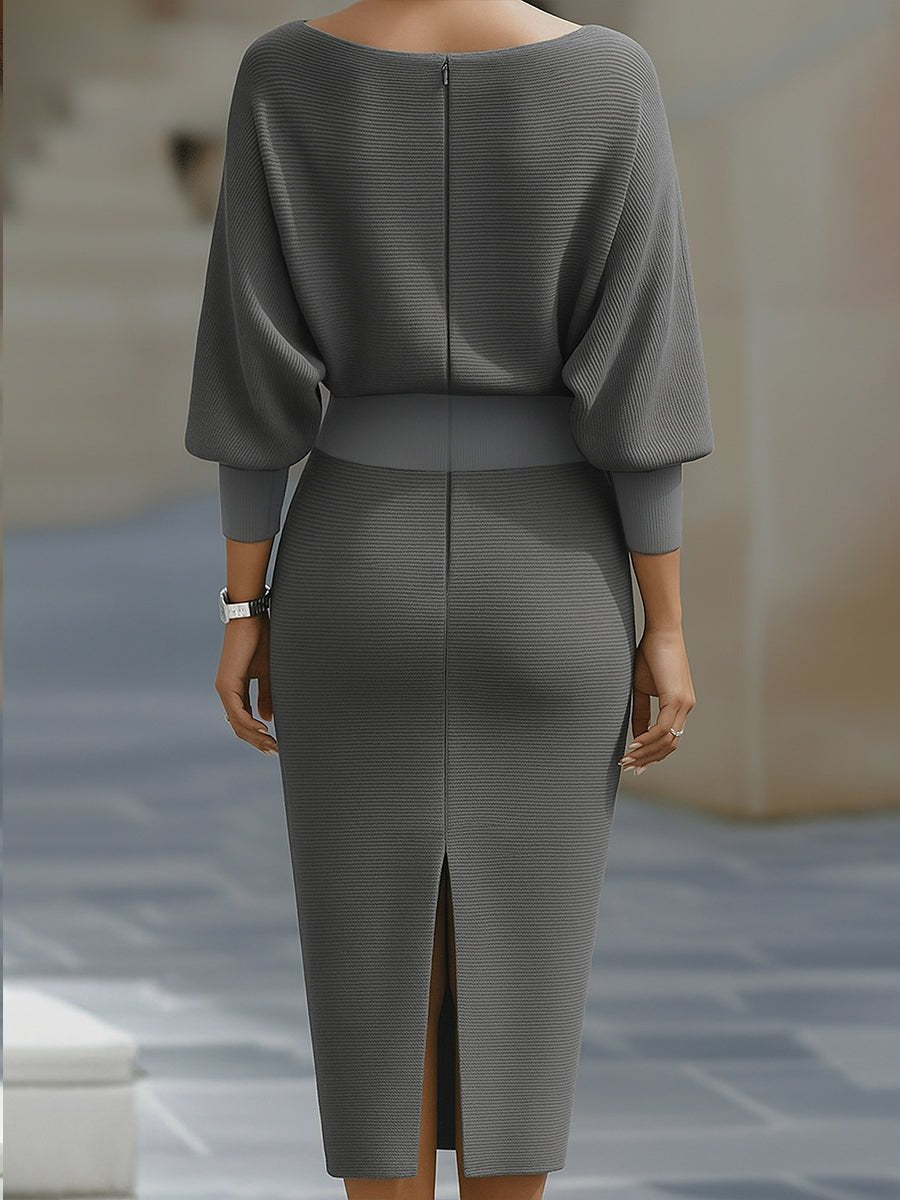 Brielle | Draped Elegant Midi Dress