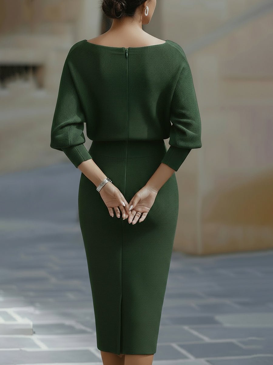 Brielle | Draped Elegant Midi Dress