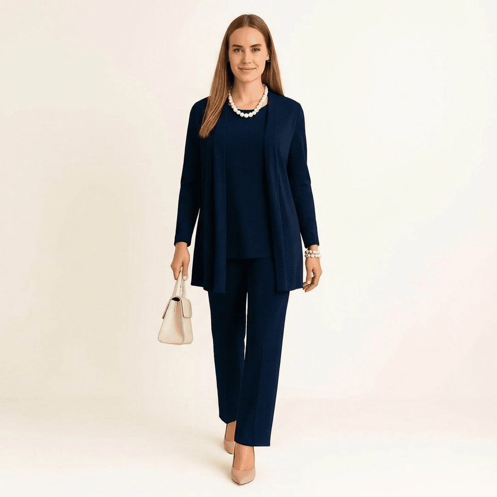 Cardigan, Top & Trousers Set