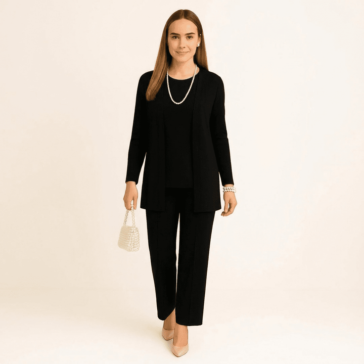 Cardigan, Top & Trousers Set