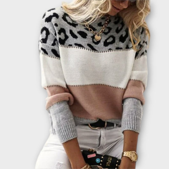 Cheyenne | Casual Sweater with Leopard Design