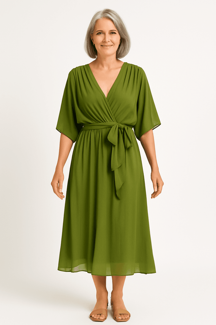 Claire™ | Tie-Waist Midi Dress