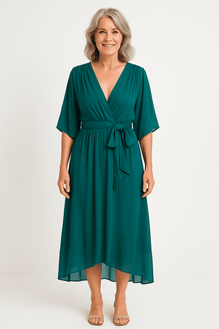 Claire™ | Tie-Waist Midi Dress