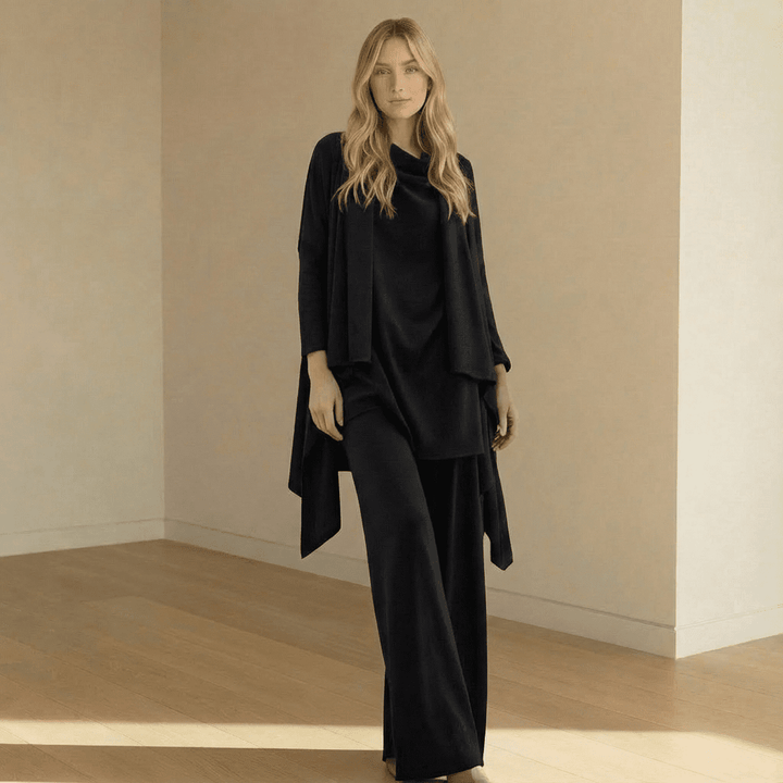 Delia Cardigan, Knit Top & Pants Set