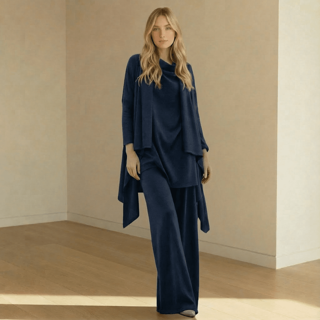 Delia Cardigan, Knit Top & Pants Set