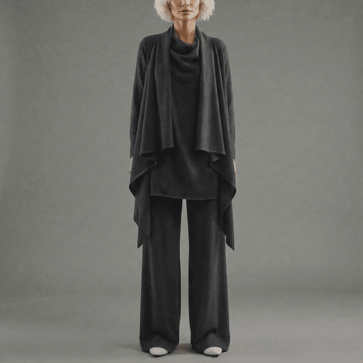 Delly Cardigan, Knit Top & Pants Set