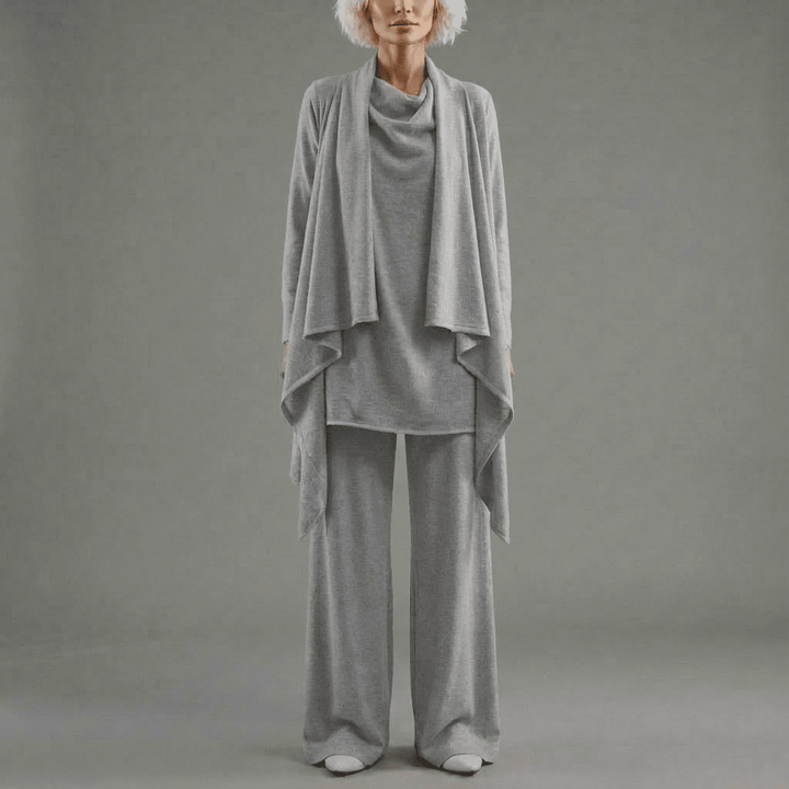 Delly Cardigan, Knit Top & Pants Set