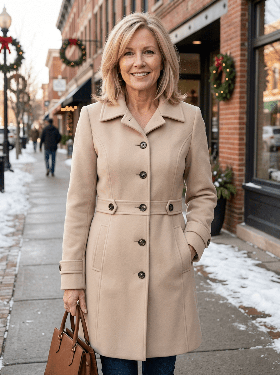 Elegant Wool-Blend Coat – Comfortable, Flattering & Timeless