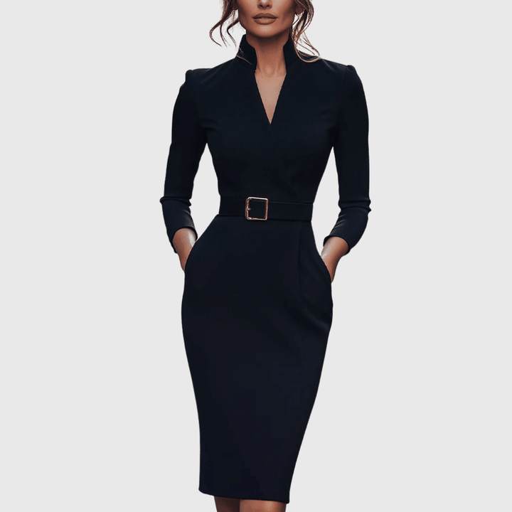 Eva | Graceful Waist Midi Dress