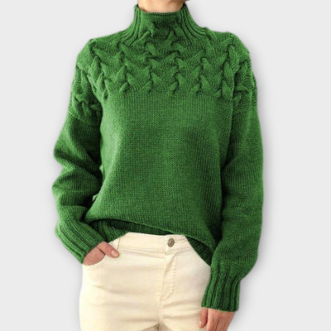 Eva | Women's Sweater with Cable Knit Detail