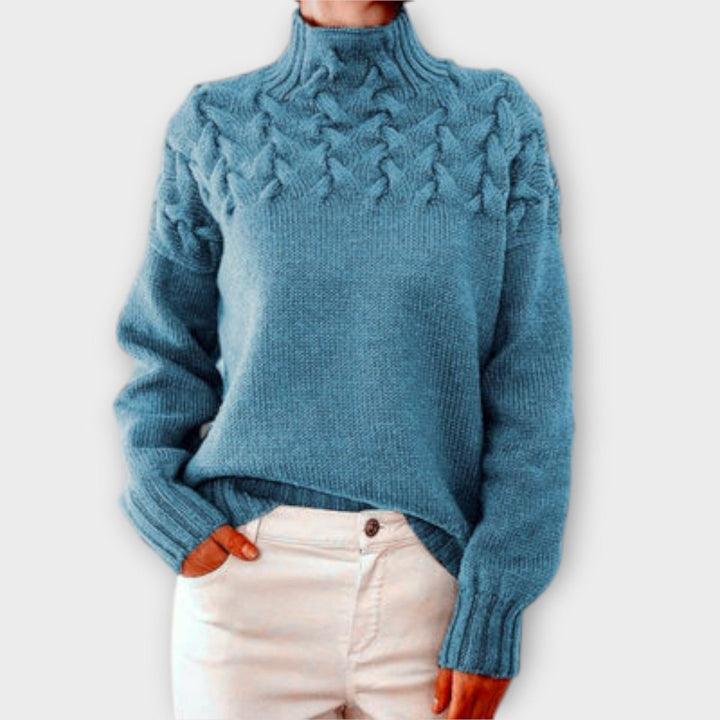 Eva | Women's Sweater with Cable Knit Detail