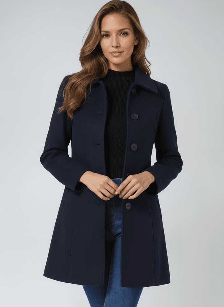 Flare Button Jacket | Tailored Elegance with Effortless Movement