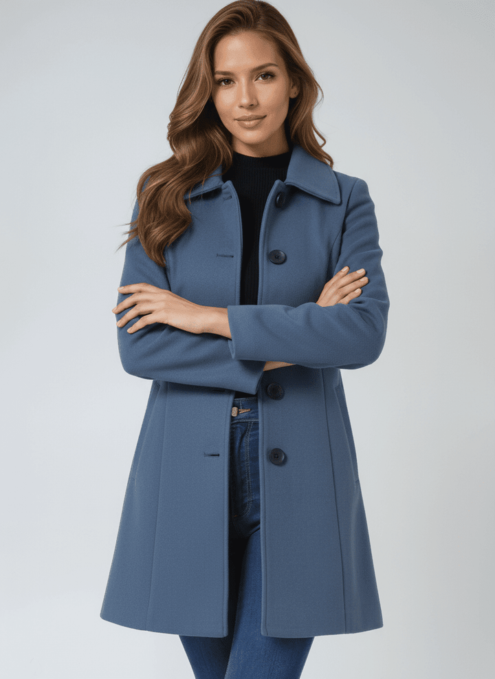 Flare Button Jacket | Tailored Elegance with Effortless Movement