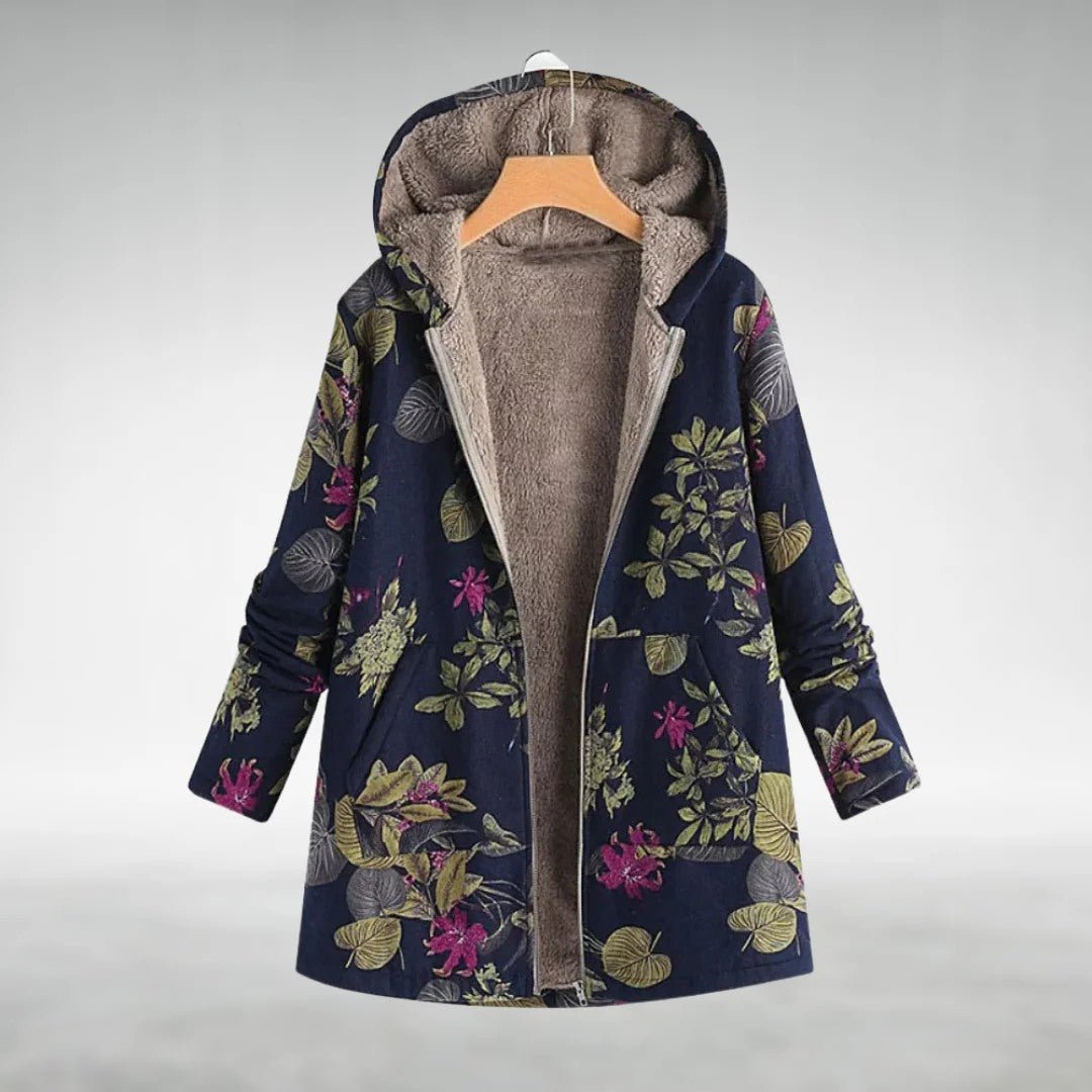 Floral Fleece Jacket | Soft Warmth with Timeless Grace