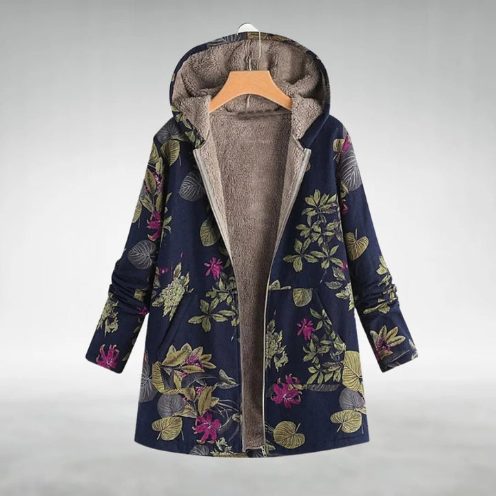 Floral Fleece Jacket | Soft Warmth with Timeless Grace