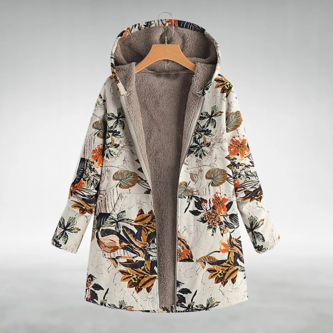 Floral Fleece Jacket | Soft Warmth with Timeless Grace