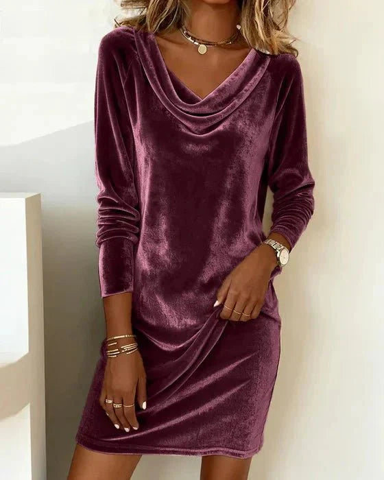 Frosina - Loose Fitting Velvet Dress