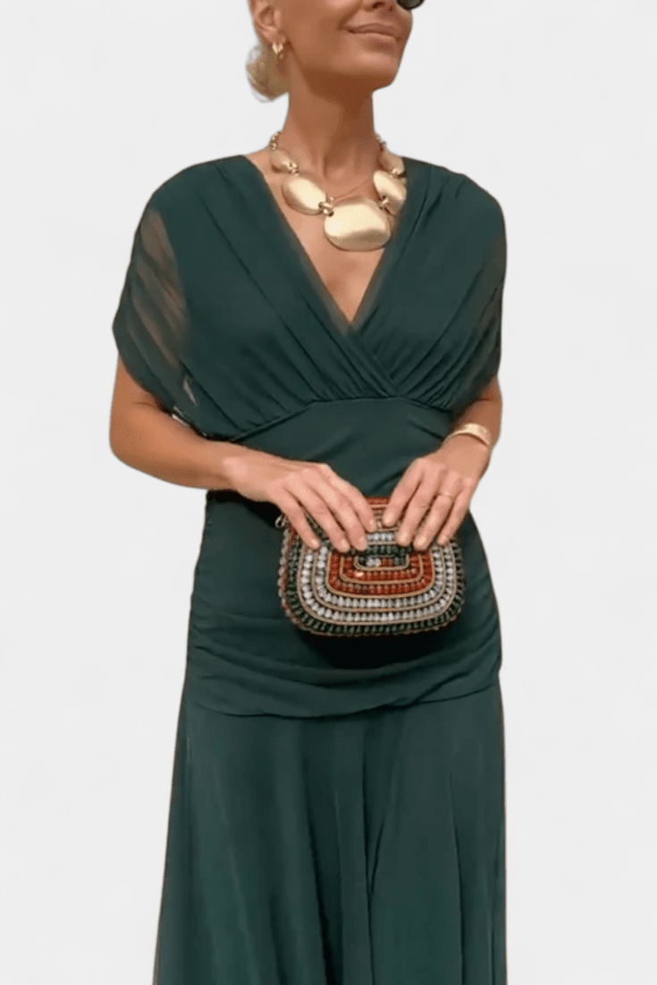 Hayden Laluna® | Elegant Dress With V-Neckline