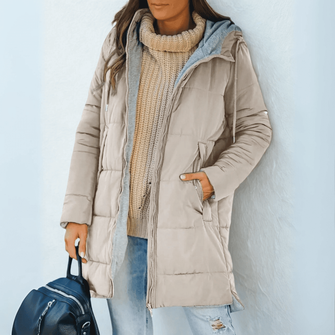 Hooded Puffer Down Jacket Cozy Warmth with Modern Elegance