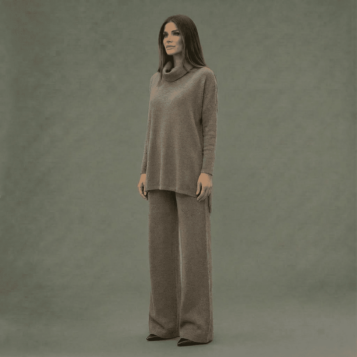 Kim Knit Top & Wide-Leg Pants Set