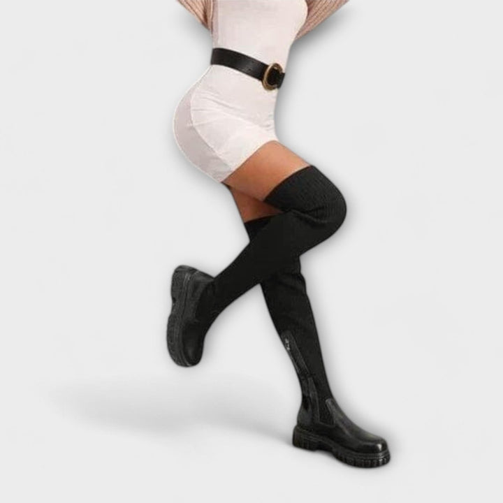 Lureva | Overknee Boots with Chunky Sole