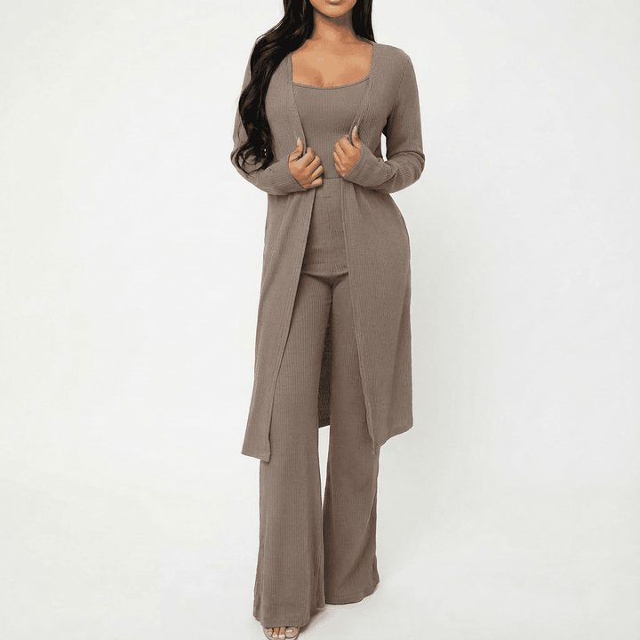 Margaret Cardigan, Knit Top & Pants Set