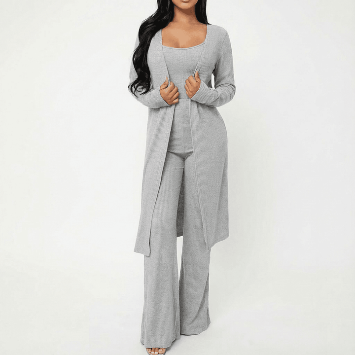 Margaret Cardigan, Knit Top & Pants Set