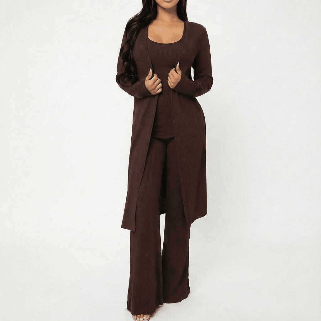 Margaret Cardigan, Knit Top & Pants Set