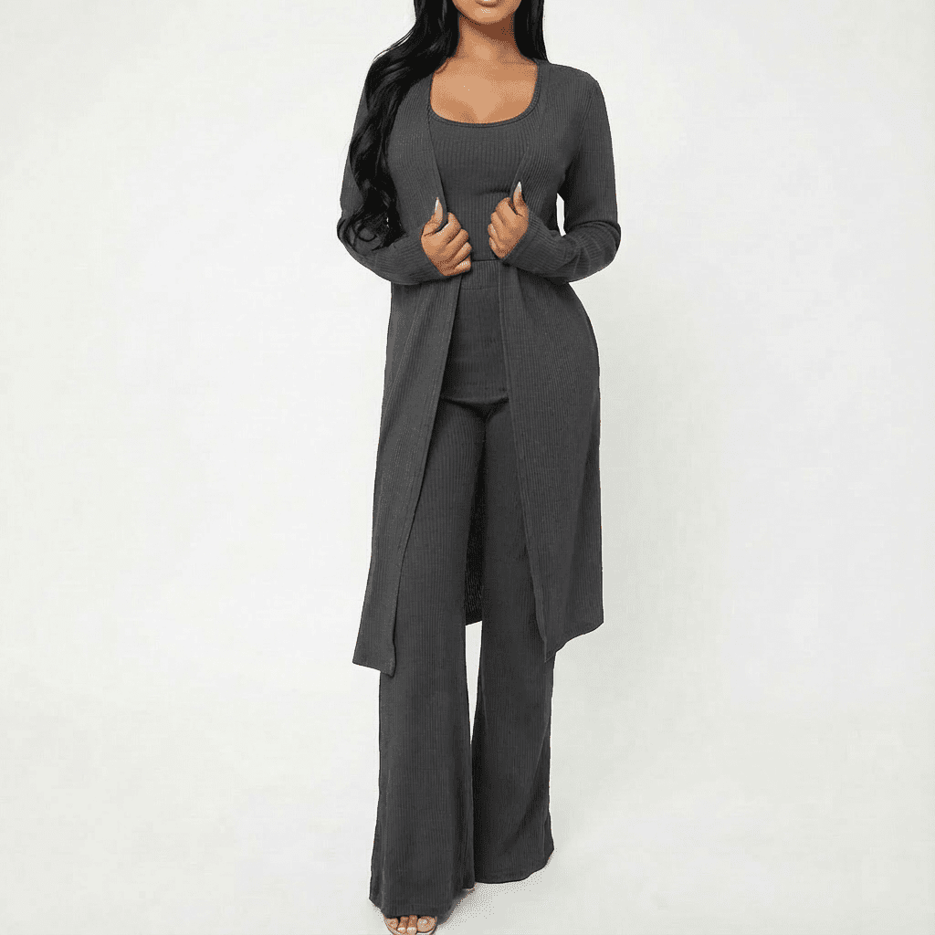 Margaret Cardigan, Knit Top & Pants Set