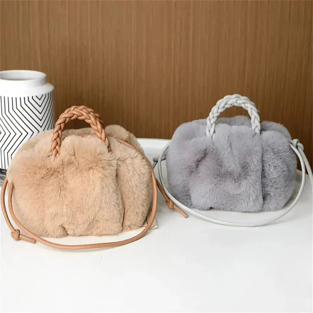 Marilyn | Plush Pumpkin Shoulder Tote