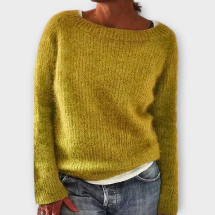 Regine | Solid Color Knit Sweater