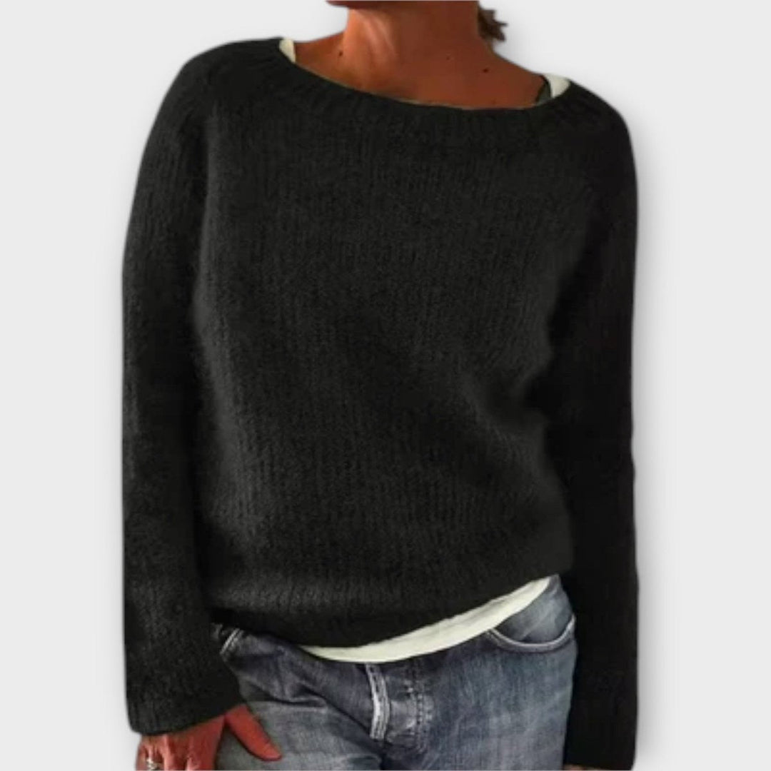Regine | Solid Color Knit Sweater