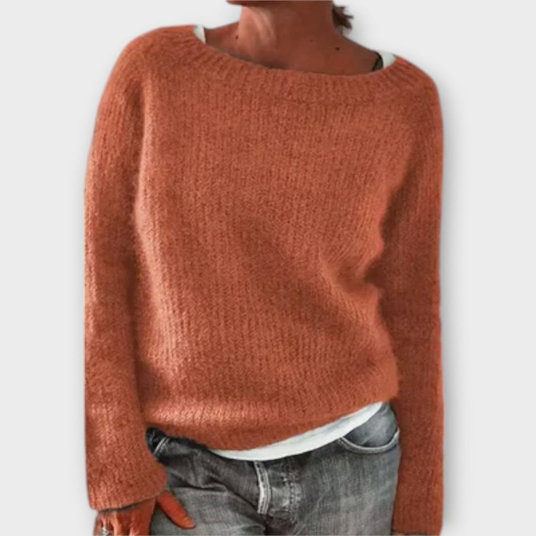 Regine | Solid Color Knit Sweater