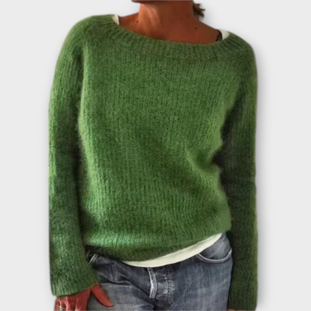 Regine | Solid Color Knit Sweater