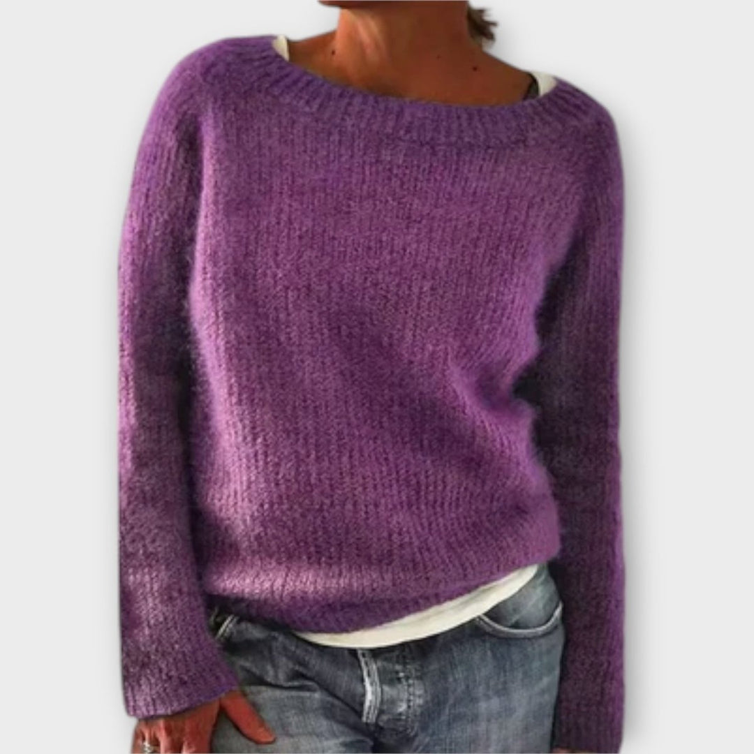 Regine | Solid Color Knit Sweater