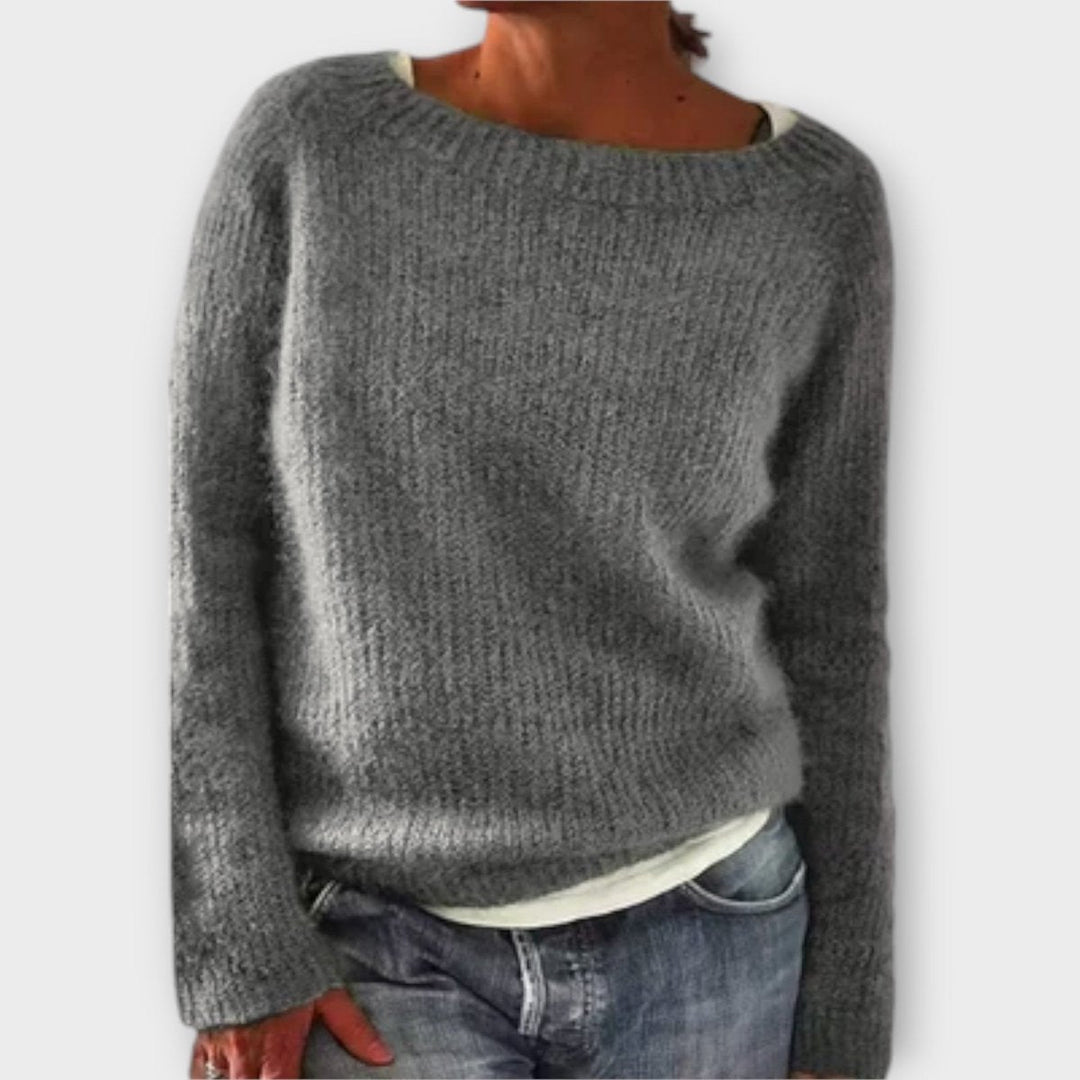 Regine | Solid Color Knit Sweater