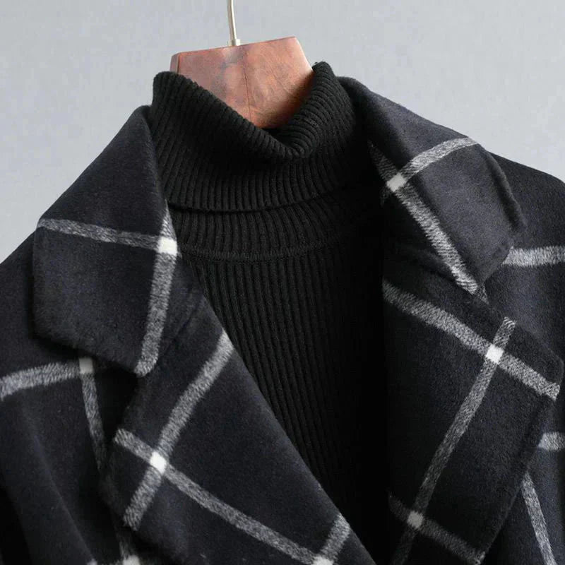 Retro Lapel Plaid Tweed Coat | Vintage Charm Meets Modern Power