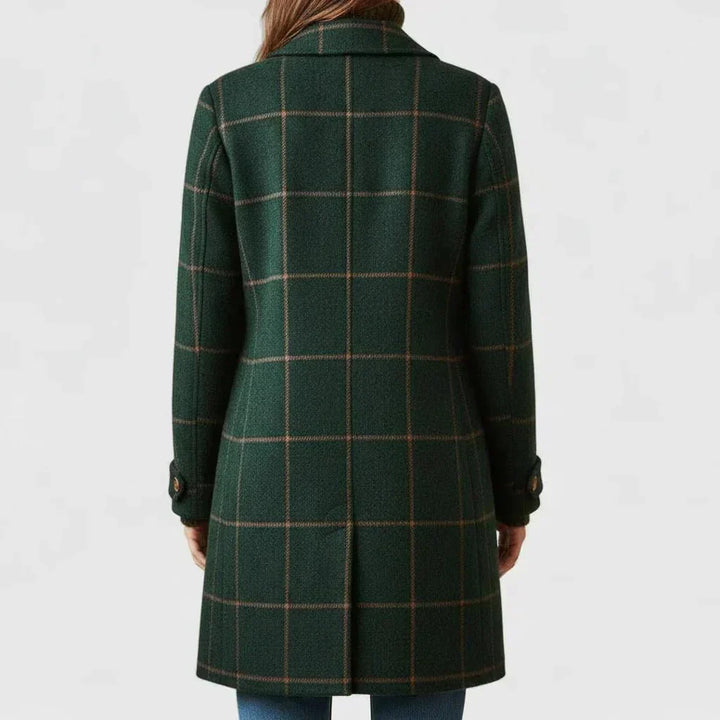 Retro Lapel Plaid Tweed Coat | Vintage Charm Meets Modern Power