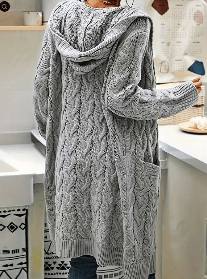 Sophia | Long Sleeve Cozy Hooded Cardigan