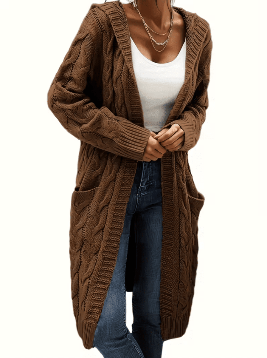 Sophia | Long Sleeve Cozy Hooded Cardigan