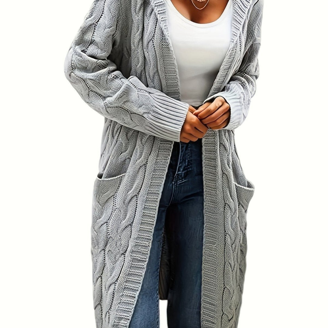 Sophia | Long Sleeve Cozy Hooded Cardigan